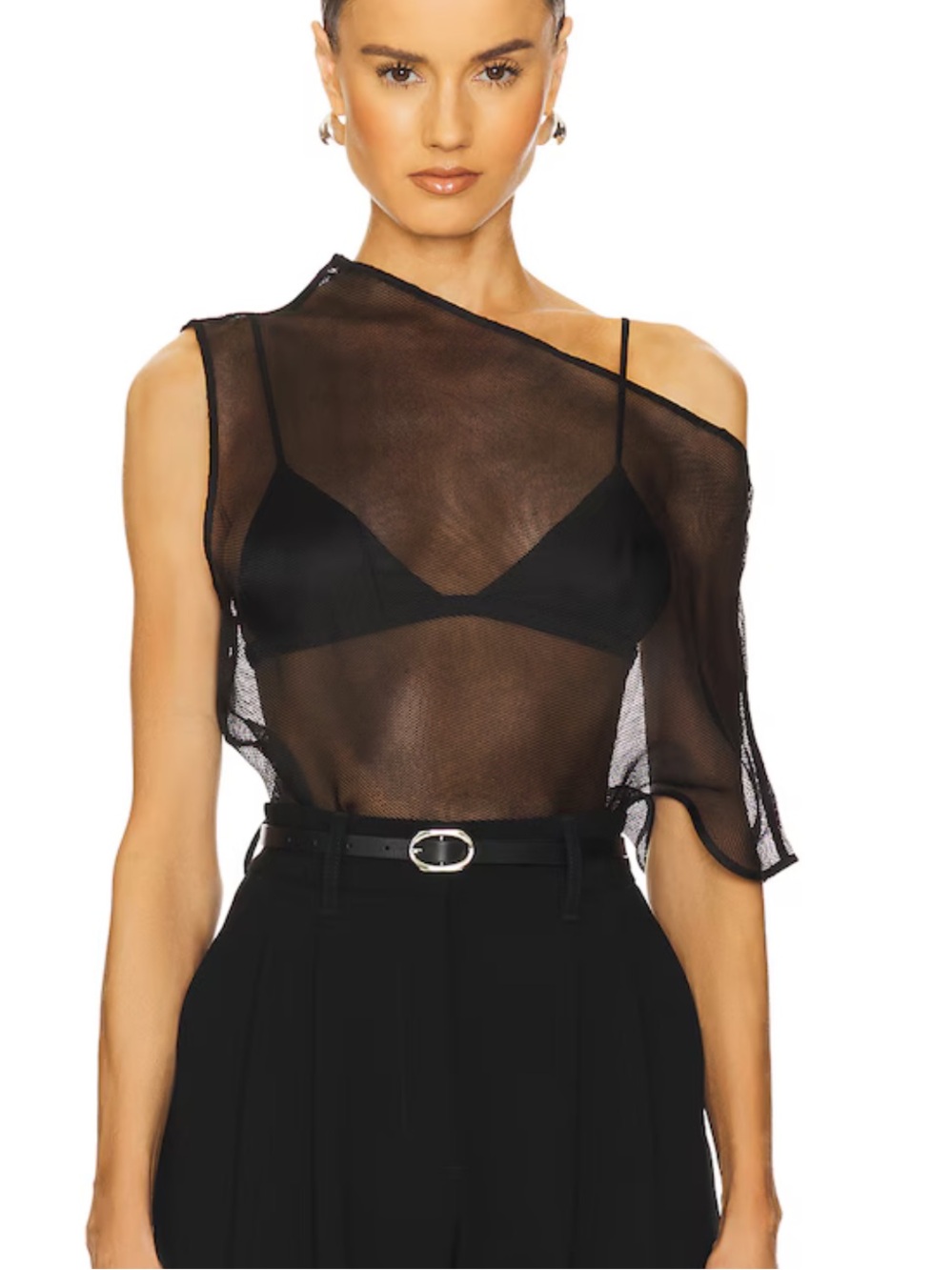 St. Agni Silk Mesh Top